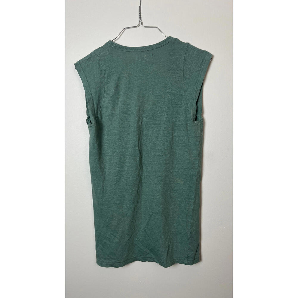 ISABEL MARANT ETOILE LINEN BLOUSE TEAL SMALL - Picture 3 of 7